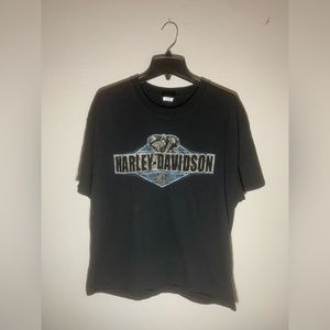 Harley Davidson Tee Black XL Vintage The Woodlands Texas
